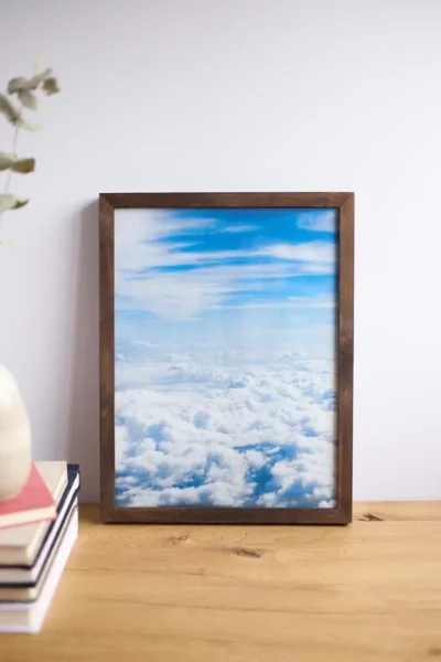 Фоторамка 30х40, коричневе дерево, середній